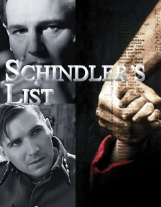 Списъкът на Шиндлер - филмът от 1993 година е забележителен не само с  факта, че печели 7 награди Оскар, но и че  най-сетне дава заслуженото признание на такова  име в световното кино като Стивън Спилбърг.  Иначе лентата, която разказва за живота на  судетския германец и бизнесмен Оскар Шиндлер,  спасил живота на над 1000 евреи през Втората  световна война, е толкова впечатляваща, че се  нарежда сред най-големите творби в историята на  киното досега. 
