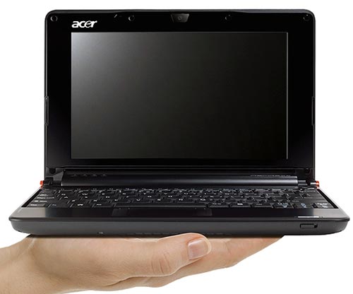  Acer Aspire One



Acer Aspire One има качествата да бъде лидер на пазара за нетбуците, минус едно, което обаче е от особено значение. Но всичко по реда си. Екранът е с големина от 8.9 инча, а резолюцията е стандартната за платформата – 1024х600. Производителността не би изненадала никой – Atom процесор на 1.6 GHz и до 1GB рам. Acer Aspire One има много приятен дизайн и тежи само 950 грама,  Големият минус е, че батерията издържа едва два часа при работа с офис приложения.    
Плюсове:

Добра производителност, особено като се има предвид факта, че говорим за 8.9 нетбук,
вграден 3G модем,
бърз старт на операционната система
Минуси: 
Много нисък живот на батерията, лейаута на бутоните на тракпада е нестандартен
Цена: от 460лв.
