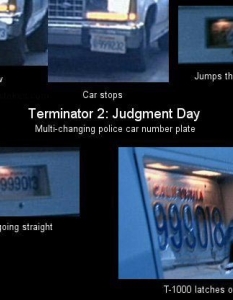  "Терминатор 2" (Terminator 2: Judgment Day)
  Гаф: На това му се вика да минеш бързо през КАТ за смяна на регистрационния номер.