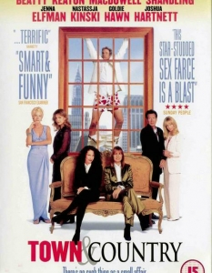  Town&Country
 Година:  2001


Всеки път, когато погледнем имената в каста на филма, ни се доплаква от крайния резултат. Уорън Бийти, Даян Кийтън, Голди Хоун, Анди Макдауъл, Джена Елфман, Настася Кински - дори само подобен актьорски състав би трябвало да е гаранция за успех. 

Романтична комедия с пиперлив сексуален хумор - това вероятно е била основната идея на режисьора Питър Челсъм и Бийти, който успя да убеди New Line да финансират проекта. 

Един от най-големите финансови провали в историята на киното и филм без каквато и да е сюжетна линия - това пък беше крайният резултат. 90 млн. долара бюджет и печалба от ... 10,4 млн - подобно постижение със сигурност ти гарантира, че в следващите десет години едва ли скоро ще ти поверят амбициозен блокбъстър. 

Вероятно това обяснява и защо Челсъм и досега работи предимно над заглавия като "Ще танцуваме ли" и "Хана Монтана", а двама от топ мениджърите на Universal трябваше набързо да си стегнат багажа...

 
