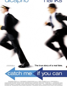  "Хвани ме, ако можеш" (Catch me If You Can) - 2002
 След приключението със Скорсезе, Ди Каприо решава да се довери на друго легендарно име в света на киното – Стивън Спилбърг. Двамата са в основата на биографичната криминална драма "Хвани ме, ако можеш", която е вдъхновена от истинската история на гениалния мошеник и фалшификатор Франк Абигнейл.  Главната роля е поверена именно на Леонардо, който си партнира с Том Ханкс (полицейски инспектор) в борбата между "котка" и "мишка", приключила в крайна сметка с очакван финал. Ди Каприо пък разкрива нова част от безспорния си актьорски потенциал, вкарвайки и солидна доза себеирония в героя си – импровизация, благодарение на която и до днес ни е трудно да отличим точния жанр на филма.  И макар лентата да не се превръща в поредния хит на Спилбърг, тя му носи задължителния успех след провала на "Специален доклад", а за Лео – поредната доза отлични оценки от страна на публика и критика. 