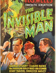Оригинален постер от рекламната кампания на "Невидимият (The Invisible Man) от 1933 година на режисьора Джеймс Уол (James Whale). 
Примерна цена: 200-300 хиляди долара