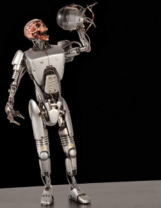 Макет от популярната фантастична поредица "Робокоп" (RoboCop) на режисьора Пол Верховен (Paul Verhoeven), използван във втората част. Преди появата на Терминатора, ролята на човекът-робот тръгнал на война с лошите се изпълняваше от офисър Алекс Мърфи.
Примерна цена: 25-30 хиляди долара