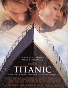 Титаник (Titanic)
Независимо че за мнозина драмата на Джеймс Камерън (James Cameron) е предназначена единствено за тийнейджърската аудитория и най-вече за нежната част от нея, не можем да отречем, че любовта между Леонардо ди Каприо (Leonardo diCaprio) и Кейт Уинслет (Kate Winslet) определено е адски внушителна на екран.
Именно върху романтичната история между младия и беден Джак и богатата, но нещастна Роуз е изградена основата на сюжета, разказващ за една от най-големите трагедии на миналия век, а сцената, в която той я е прегърнал нежно на палубата и я учи как да усети истинската красота на заобикалящия я свят, вече е абсолютна класика в жанра.