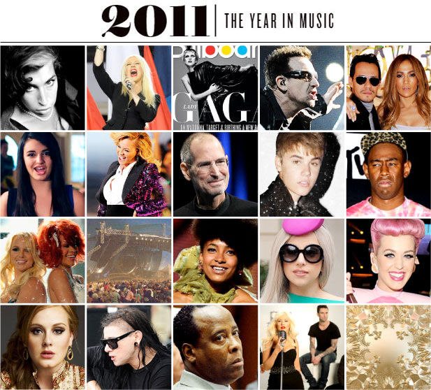 Топ 12 събития в музикалната индустрия за 2011 година
