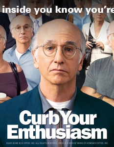 Curb Your Enthusiasm
Ситкомът на HBO, който се нарежда сред фаворите на Американския Филмов Институт (American Film Institute), се радва на успех вече десет години. 
Негов създател е известният американски комик Лари Дейвид (Larry David), който е не само автор на идеята, но и режисьор и изпълнител на главната роля. Сериалът проследява живота на една от най-успешните телевизионни звезди в Америка – Дейвид играе самия себе си. 
Или поне една възможна своя версия – Лари Дейвид, който си има всичко – любяща съпруга, добри приятели, успешна кариера, сякаш нищо в живота му не би могло да се обърка . Всичко това, разбира се, е поднесено с достатъчна доза самоирония.