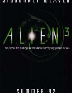 Alien 3 (Пришълецът 3)
Дебютът на Дейвид Финчър като режисьор на пълнометражни филми, с третата част от историята за Пришелецът, не е особено успешен. Притиснат от студио Paramount, Финчър не може да приложи успешно визията си за филма. 
Точно затова той не го смята за свой, но много фенове не забравят кой е стоял начело и се опитват да го оправдаят.
Въпреки всичко талантът на режисьора е в развитие, а лентата с участието на Сигърни Уийвър е едно добро начало на царуването му на режисьорския стол, продължаващо вече 20 години.