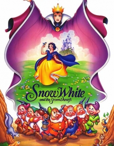 "Снежанка и седемте джуджета" (Snow white and the seven dwarves)
 Анимацията от 1937 е първият пълнометражен, цветен анимационен филм, с което от Дисни показват нещо невиждано до този момент, започвайки ера в детското кино, която продължава и до днес. Освен с невероятната за времето си анимация, филмът впечатлява и с музиката си, станала запазена марка за приказките на Дисни. 
Песните в "Снежанка и седемте джуджета" са композирани от Франк Чърчил и Лари Морей, като някои от тях и до днес остават класики във филмовата музика. Чарли Чаплин казва, че филмът е "невероятно постижение за киното", а Алберт Айнщайн дори го нарича "най-великият филм правен някога". 