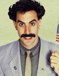Борат (Borat)
Факт е, че тук говорим за измислен персонаж, но пък ще отрече ли някой колко типично изглежда за характера на героя на Саша Барон Коен (Sacha Baron Cohen). Любопитното е, че самият актьор никога не е носил мустаци и изглежда далеч по-приятно в сравнение с персонажите, които играе.