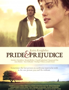 Pride & Prejudice (2005)
Макар и сред историческите романи, които са част от световната литературна класика, "Гордост и предразсъдъци" не е книга за всеки. Същото се отнася и за филмовата версия, излязла през 2005 г. В главните роли на Елизабет Бенет и мистър Дарси влизат Кийра Найтли и Матю Макфейдън. 
Въпреки това, шоуто в голяма степен открадва Доналд Съдърланд, чийто хумор придава свежест на филма (героят отразява брилянтното чувство за хумор на Джейн Остин в книгата) и успява да го разчупи, вместо да доскучае на публиката.