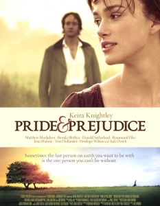 Pride & Prejudice (2005)
Макар и сред историческите романи, които са част от световната литературна класика, "Гордост и предразсъдъци" не е книга за всеки. Същото се отнася и за филмовата версия, излязла през 2005 г. В главните роли на Елизабет Бенет и мистър Дарси влизат Кийра Найтли и Матю Макфейдън. 
Въпреки това, шоуто в голяма степен открадва Доналд Съдърланд, чийто хумор придава свежест на филма (героят отразява брилянтното чувство за хумор на Джейн Остин в книгата) и успява да го разчупи, вместо да доскучае на публиката.