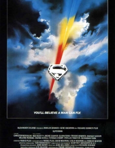 Superman: The Movie (Супермен)
Супермен е може би най-популярният супергерой изобщо, а едноименният филм от 1978 г. с участието на Кристофър Рийв (Christopher Reeve) в главната роля определено спомага за това. Макар да са правени много филмови адаптации за Супермен, безспорно тази най-успешно улавя същината на персонажа и поради това е смятана за най-добрата от всички. 
Въпреки че на фона на съвременните технологии Superman не впечатлява особено, за времето си той е невероятен, а посланията и цялостно му въздействие върху публиката са все още актуални.