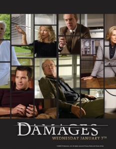 "Щети" (Damages)
Зловещо добър адвокатски сериал, който се радва на изключителен успех, Damages е комбинация между юридически казуси и психологически трилър, като със сигурност ще успее да ви задържи пред екрана. Главната роля е поверена на Глен Клоуз (Glenn Close), чието изпълнение й донесе Златен глобус и Еми. Напълно заслужено, защото се превъплъщава брилянтно в безскрупулната адвокатка Пати Хюз (Patty Hewes).