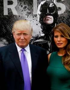 Милиардерът Доналд Тръмп (Donald Trump) и съпругата му Melania на световната премиера на The Dark Knight Rises в AMC Lincoln Square Theater, Ню Йорк на 16 юли.