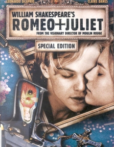Romeo + Juliet ("Ромео + Жулиета")
Колкото и да не се харесва на много хора, модерната интерпретация на една от най-великите любовни истории, която светът познава, сътворена от режисьора Баз Лърман, постига успех, какъвто малко от филмираните пиеси на Уилям Шекспир са виждали. 
Филмът не само отваря вратите на Холивуд за Леонардо Ди Каприо (Leonardo DiCaprio) и Клеър Дейнс (Claire Danes), но също така приспособява една история на повече от 400 години към ХХ век без да загуби неповторимия си чар.