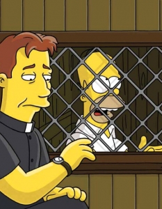 Лиъм Нийсън (Liam Neeson)Ирландският актьор е гост звезда в епизода The Father, the Son, and the Holy Guest Star. Нийсън озвучава ролята на отец Шон (Father Sean), който подарява на Барт комикс с католическите светци. Епизодът, освен изпълнен с ирония към католицизма, е финален за шестнадесетия сезон на The Simpsons и триста и петдесети за поредицата. 