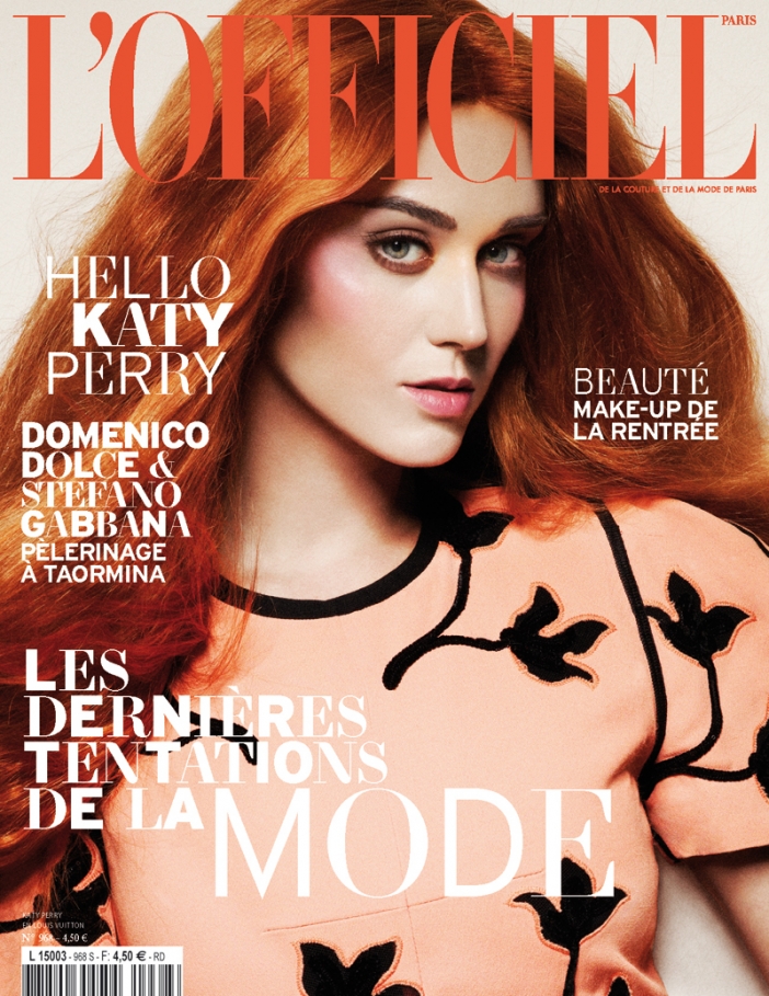 Katy Perry стана червенокоса за корицата на френското списание L