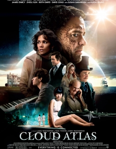 Cloud Atlas (Облакът Атлас)
Cloud Atlas от създателите на The Matrix (Матрицата) безспорно е един от най-амбициозните проекти за тази година. Филмът съдържа шест различни истории, развиващи се в различни епохи, като всяка сюжетна линия е разказвана от основния герой в следващата. 
В актьорския състав пък ще участват Том Ханкс (Tom Hanks), Хюго Уийвинг (Hugo Weaving), Хю Грант (Hugh Grant), Джим Стърджис (Jim Sturges) и др.
Премиера в България: 9 ноември 2012