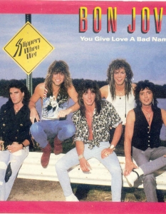 10. Bon Jovi - You Give Love a Bad Name
Тракът е пилотният сингъл от албума Slippery When Wet от 1986 г., който става хит номер 1 в Billboard Hot 100 на 29 ноември същата година.