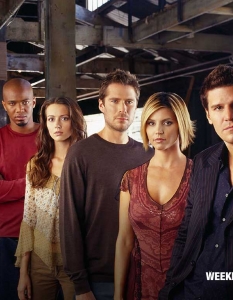 Angel Angel е сериал на The WB, spin-off на друга вампирска поредица - Buffy the Vampire Slayer. Интересното в случая е, че създател и на двата сериала е  Джос Уидън (Joss Whedon).