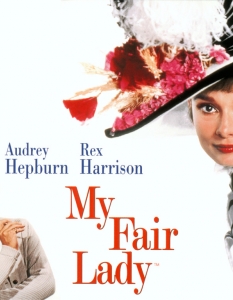 My Fair LadyMy Fair Lady е екранизация по пиесата на Джордж Бърнард Шоу (George Bernard Shaw) "Пигмалион" (Pygmalion). Главните роли са поверени на Одри Хепбърн (Audrey Hepburn) и Рекс Харисън (Rex Harrison). Филмът печели осем награди Оскар.