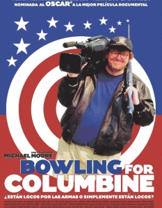 Bowling for Columbine (2002)
През 2002 г. режисьорът Майкъл Мур (Michael Moore) разработва документалния филм Bowling for Columbine, в който изследва причините за голямото клане в гимназията Columbine High School, както и други изключително жестоки масови убийства.
Лентата носи Оскар на Мур като режисьор, а десет години по-късно темата, която той разглежда, за съжаление, е все така актуална.