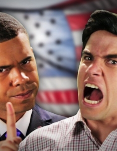 5. Barack Obama vs Mitt Romney. Epic Rap Battles Of History Season 2  Публикувано на 15 октомври 2012 г. Към 18 декември 2012 г.  Брой гледания: 45 727668 Положителни гласа: 370 801      Отрицателни гласа: 10 082   Брой коментари: 396 673
