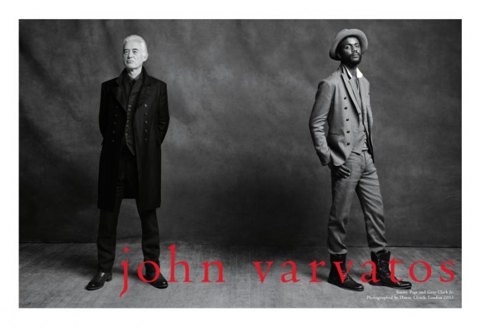 Джими Пейдж и Гари Кларк в кампания пролет-лято 2013 на John Varvatos