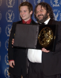 С Питър Джаксън на 56-тите Directors Guild Awards в Century City, Лос Анджелис, на 7 февруари 2004 г.
