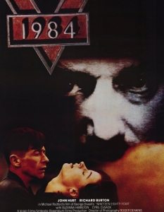 1984 
Романът на Джордж Оруел, озаглавен "1984", е една от най-известните утопии в литературата. Тоталитарният режим, описан от британския автор, контролира цялото общество чрез постоянно наблюдение, пропаганда и неизбежни наказания за прегрешилите. 
Режисьор на едноименната драматизация по книгата е Майкъл Радфорд, а главните роли са поверени на Джон Хърт (John Hurt), Ричард Бъртън (Richard Burton), Сузана Хамилтън (Suzanna Hamilton) и др.