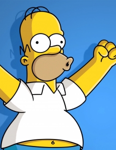 Homer Simpson - The SimpsonsДа, Хоумър е анимационен персонаж, но въпреки това напълно заслужава мястото си в тази класация. Не само защото е забавен, но и защото не спира да радва феновете си вече 24 поредни сезона - постижение, с което малко образи могат да се похвалят. Жълт, шкембест, отчайващ като родител, влюбен в бирата и брилянтно олицетворяващ всичко, което един мъж не трябва да бъде, Хоумър е озвучен от Дан Кастеланета (Dan Castellaneta) и винаги успява да ни разсмее. 