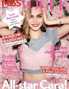 Cara Delevingne за първия брой на Miss Vogue, юни 2013 - 1