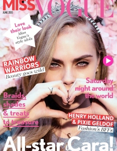Cara Delevingne за първия брой на Miss Vogue, юни 2013 - 2