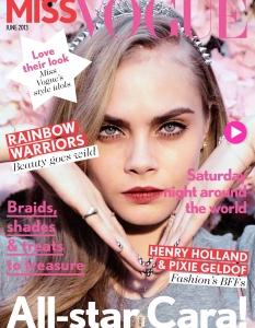 Cara Delevingne за първия брой на Miss Vogue, юни 2013 - 3