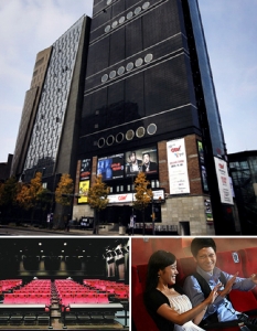 CGV Cheongdam Cine City – Сеул, Южна Корея
Въпреки че 4DX киното тепърва навлиза в България, в Южна Корея вече има киносалони, които са специализирани в този тип забавления.
Такова е и CGV Cheongdam Cine City, в което всеки прожектиран филм предлага усещания за почти всички човешки сетива - зрителят може да почувства миризми, съответстващи на случващото се на екрана, както и да вижда мъгла в салона, светкавици и други ефекти.