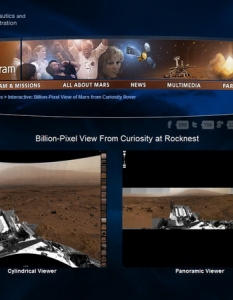 Открийте има ли живот на Марс
Този сайт е продукция на Aмериканската агенция за космически изследвания (NASA) и представлява 1.3 гигапикселова панорама на тайнствената и примамлива Червена планета.
Панорамата се състои от 900 изображения и е заснета от марсохода Curiosity през 2012. Интересното тук е, че сайтът ви позволява да превключвате между оригиналния изглед на панорамата, така както е заснета с типичното за Марс оранжево–червено, или да видите повърхността на нашият най-близък съсед така, както тя би изглеждала при "по-земна", бяла светлина.
Вижте я тук>>