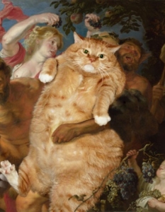 Котки, котки навсякъде! Забавни колажи с прочути картини на велики художници - 31