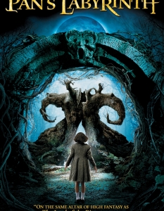 Pan’s Labyrinth (Лабиринтът на Фавна)
Pan’s Labyrinth (Лабиринтът на Фавна) на Гилермо дел Торо (Guillermo Del Toro) по блестящ начин смесва елементи от реалността с такива от фантазията на едно дете, за да се получи една мрачна версия на Alice In Wonderland (Алиса в Страната на чудесата).
Мексиканският режисьор е известен с това, че не е пестелив, стане ли дума за бруталност на екрана. Pan