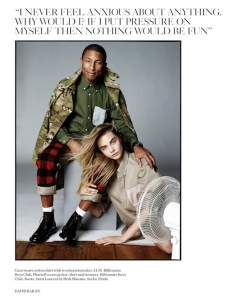 Pharrell Williams и Кара Дeлевин за Vogue UK, септември 2013 - 3
