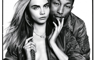 Pharrell Williams и Кара Дeлевин за Vogue UK, септември 2013