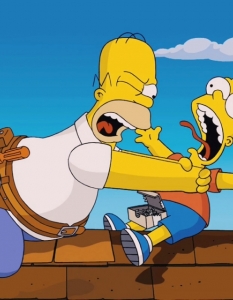 Homer - The SimpsonsХоумър може и да не е най-добрият баща на света, може и да не се старае особено, но понякога има проблясъци и в повечето случаи е готов да помогне на децата си във всичко. Друг въпрос е доколко помощта и съветите му са наистина полезни. Хоумър е озвучен от Дан Кастеланета (Dan Castellaneta). 