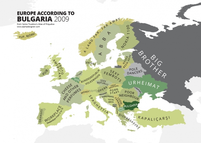 Atlas of Prejudice - 18 иронични карти на Европа от Янко Цветков 