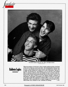 Alec, Billy, Stephen Baldwin, май 1989