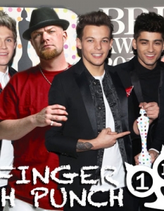 One Direction и Five Finger Death PunchАко пък Ivan Moody бъде "насочен" към британската бой банда One Direction, то новата супер група трябва да се казва One Finger Death Punch.