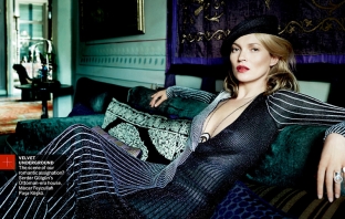 Кейт Мос & Chiwetel Ejorfor за US Vogue, декември 2013