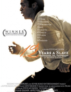 12 Years a Slave (12 години в робство)
12 Years a Slave е още една сериозна заявка за наградите "Оскар" в началото на 2014 г. Филмът изследва темата за робството в САЩ.
Свободен цветнокож нюйоркчанин е отвлечен и продаден в робство, където 12 години се бори да остане жив и отново да бъде обикновен човек.  