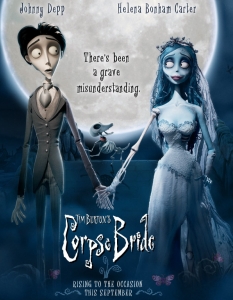 Corpse Bride (Булката труп)
И отново Тим Бъртън (Tim Burton), този път в тандем с Майк Джонсън (Mike Johnson). Corpse Bride (Булката труп) е малко зловеща, но много симпатична stop-motion анимация, а освен доза гробищна романтика предлага и прекрасна музика. 