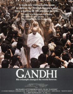 Gandhi - 8 статуетки
Историческите и биографичните филми са на почит в Академията и Gandhi (Ганди) е само едно от доказателствата за това. 
С участието си в главната роля Бен Кингсли печели единствения си "Оскар" до момента, а филмът е отличен и с още седем награди.