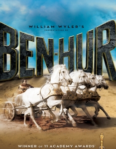 Ben-Hur - 11 статуетки
Ben-Hur (Бен-Хур) без съмнение е една от най-великите приключенски исторически драми, която днес, повече от половин век след създаването си, е истинска кино класика.
Филмът на Уилям Уайлър е отличена с цели 11 златни статуетки и не оставя шанс на другите номинирани, сред които са Anatomy of a Murder и Room at the Top.