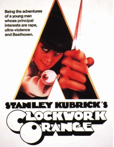 ... и оригиналния постер на номинирания за четири "Оскара" филм на Стенли Кубрик A Clockwork Orange (Портокал с часовников механизъм).